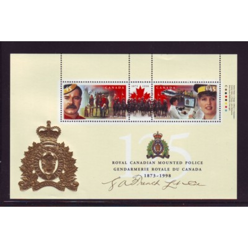 Canada Sc 1737c 1998 RCMP Anniversary stamp sheet mint NH French Signature
