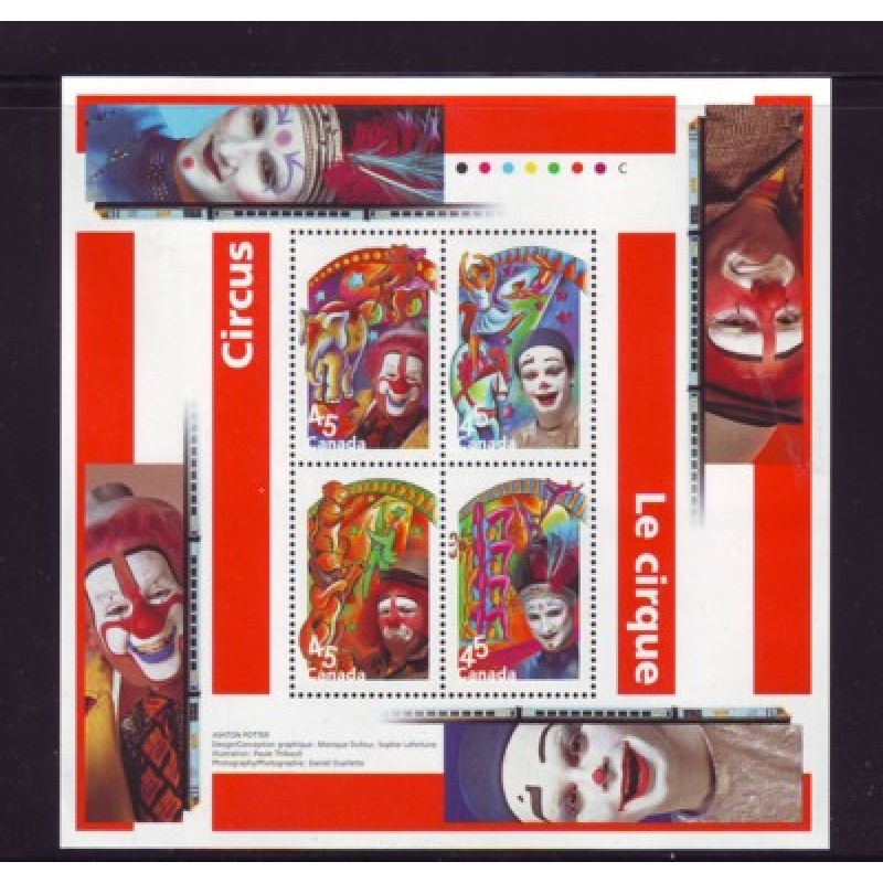 Canada Sc 1760b 1998 The Circus stamp sheet mint NH