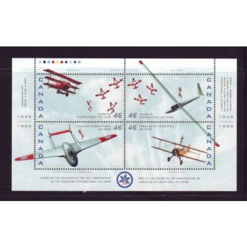 Canada Sc 1807 1999 75th Anniversary RCAF stamp sheet mint NH