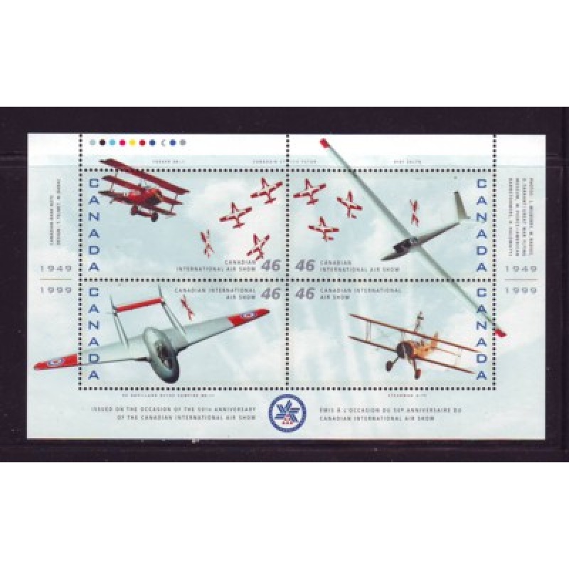 Canada Sc 1807 Airshow Airplanes stamp sheet mint NH