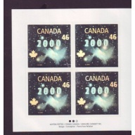 Canada Sc 1812 1999 45c Silver Hologram sheet of 4 mint NH