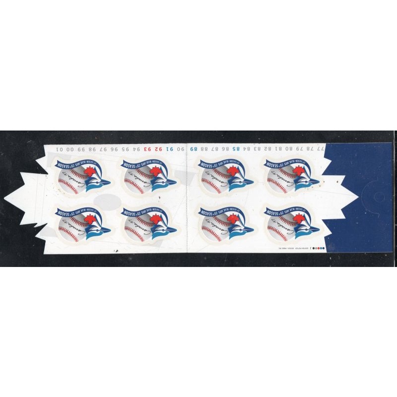 Canada Sc 1901a 2001 Toronto Blue Jays Anniversary booklet mint NH