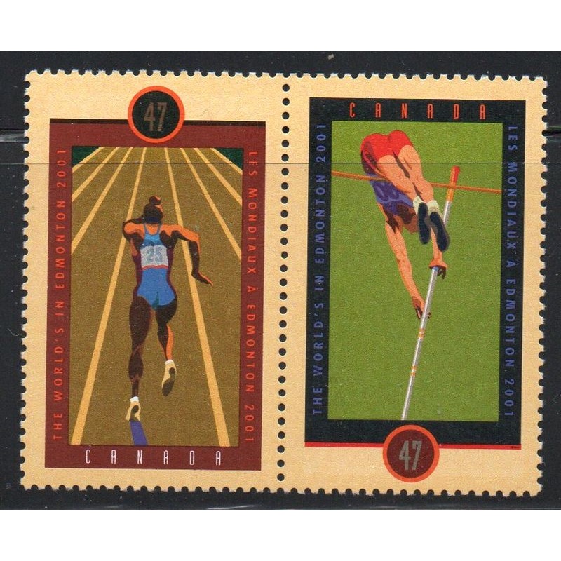 Canada Sc 1907-1908 2001  IAAF World Championships stamp set mint NH