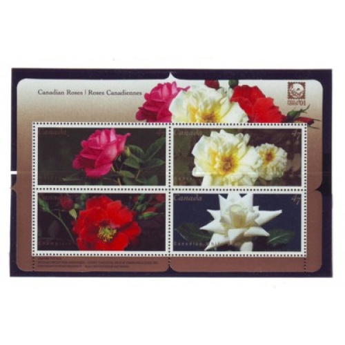 Canada Sc 1910 2001 Roses stamp sheet mint NH