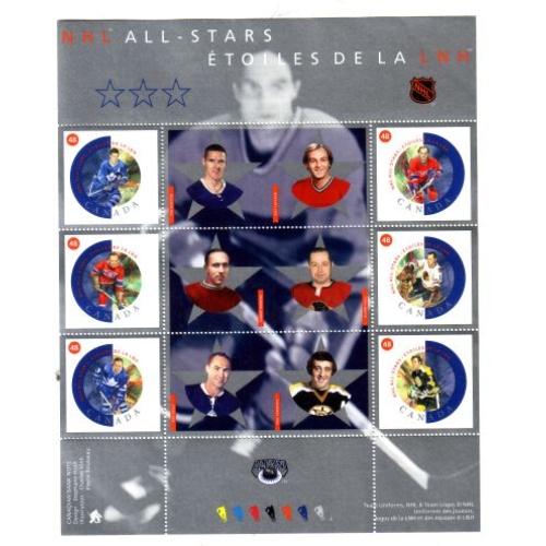Canada Sc 1935 2002 NHL All Stars stamp sheet mint NH