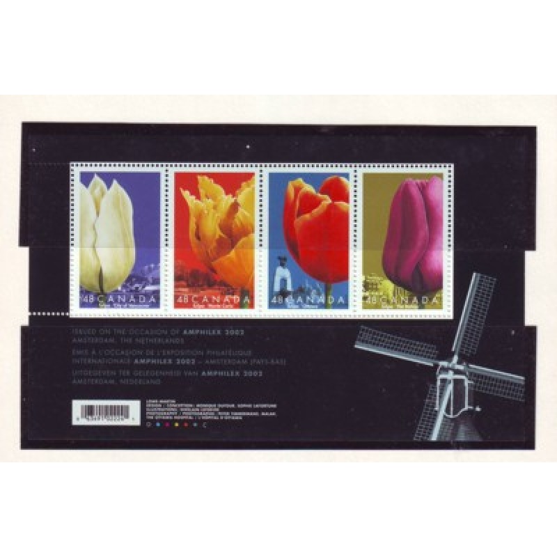 Canada Sc 1947 2002 Tulips stamp sheet mint NH