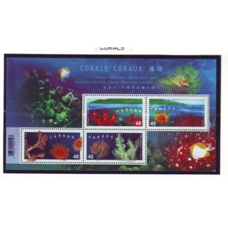 Canada Sc 1951b 2001 Corals stamp sheet mint NH