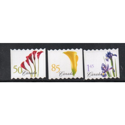 Canada Sc 2072-2074 2004 Flowers coil stamp set mint NH
