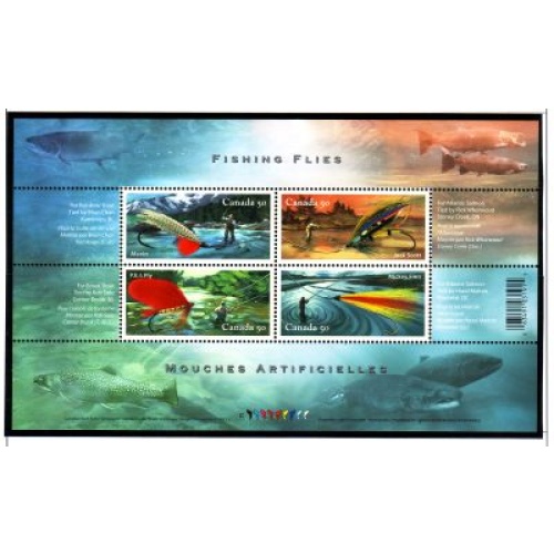 Canada Sc 2087 2005 Fishing Flies stamp sheet mint NH