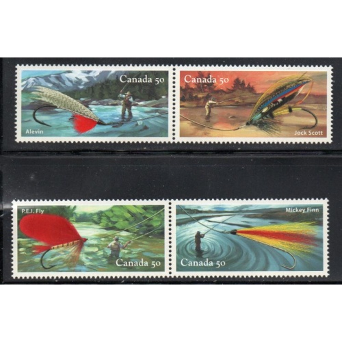 Canada Sc 2087a-d 2005 Fishing Flies stamp set mint NH