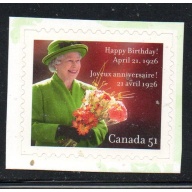 Canada Sc 2142 2006 51 c 80th Birthday QE II stamp mint NH