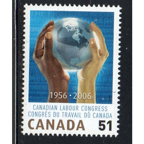 Canada Sc 2149 2006 51 c Labour Congress Anniversary stamp mint NH