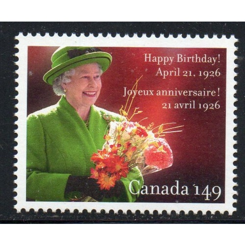 Canada Sc 2150a 2006 $1.49 80th Birthday QE II stamp mint NH