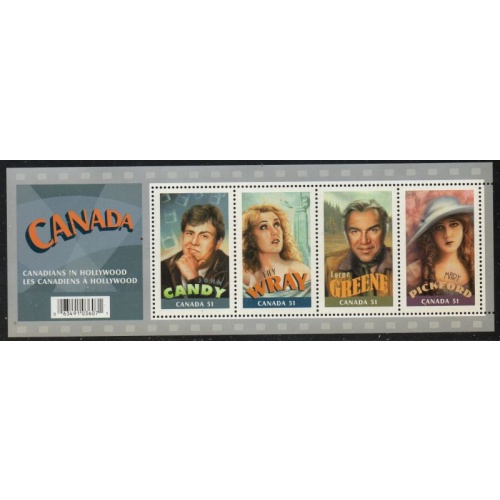 Canada Sc 2153 2006 Canadians in Hollywood stamp souvenir sheet mint NH