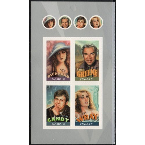 Canada Sc 2154b 2006 Canadians in Hollywood stamp booklet pane mint NH