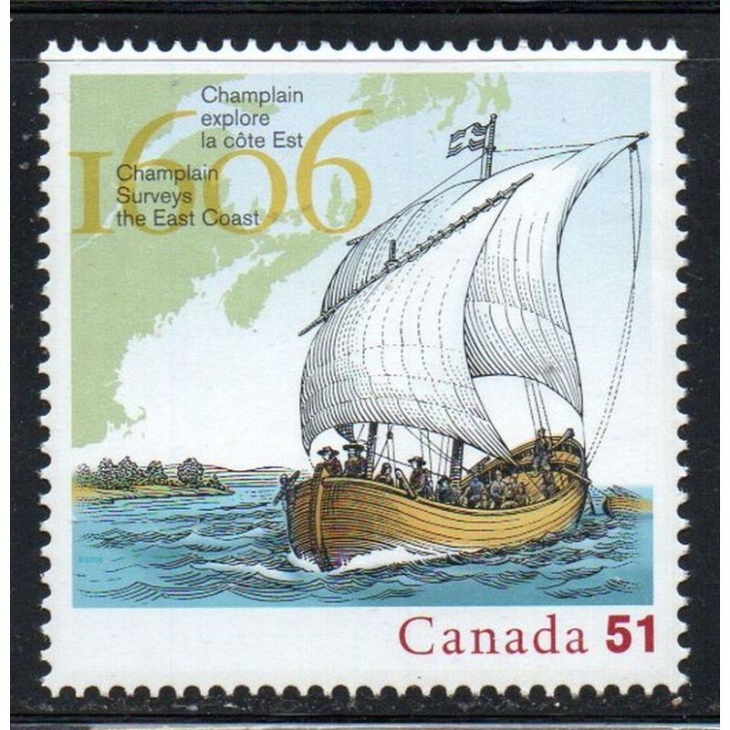 Canada Sc 2155 2006 51 c Champlain Survey stamp mint NH