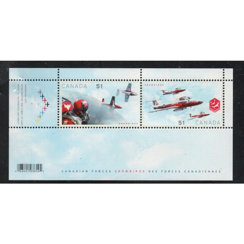 Canada Sc 2159b 2006 Canadian Forces Snowbirds stamp sheet mint NH