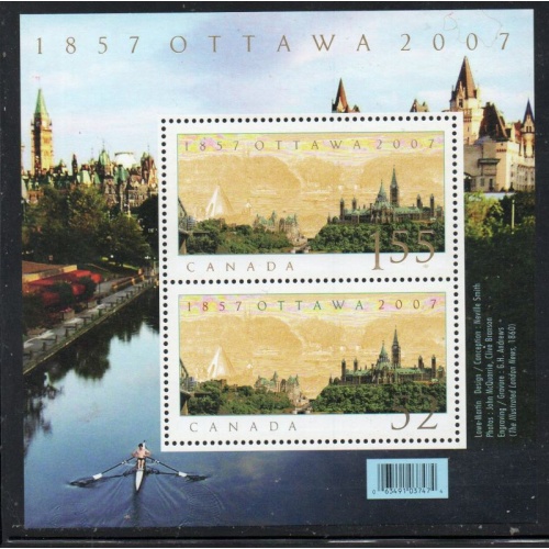 Canada Sc 2213  2007 150th Anniversary Ottawa stamp sheet mint NH