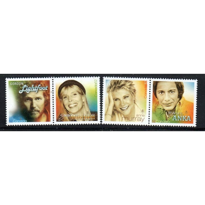 Canada Sc 2220a-2220d 2007 Performing Artists stamp set mint NH