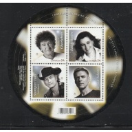 Canada Sc 2233 2009 Canadian Recording Artists stamp sheet mint NH