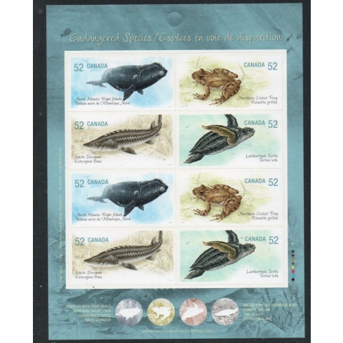Canada Sc 2233b  2007 Endangered Species self adhesive stamp booklet mint NH