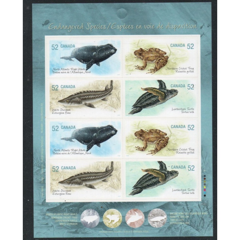 Canada Sc 2233b  2007 Endangered Species self adhesive stamp booklet mint NH