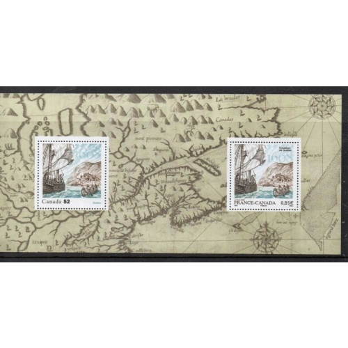 Canada Scott 2269 2008  Founding of Quebec City with France stamp sheet mint NH