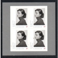 Canada Scott 2272a  2008  Karsh Photo of Hepburn stamp booklet pane mint NH