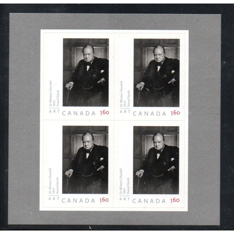 Canada Scott 2273a  2008  Karsh Photo of Churchill stamp booklet pane mint NH