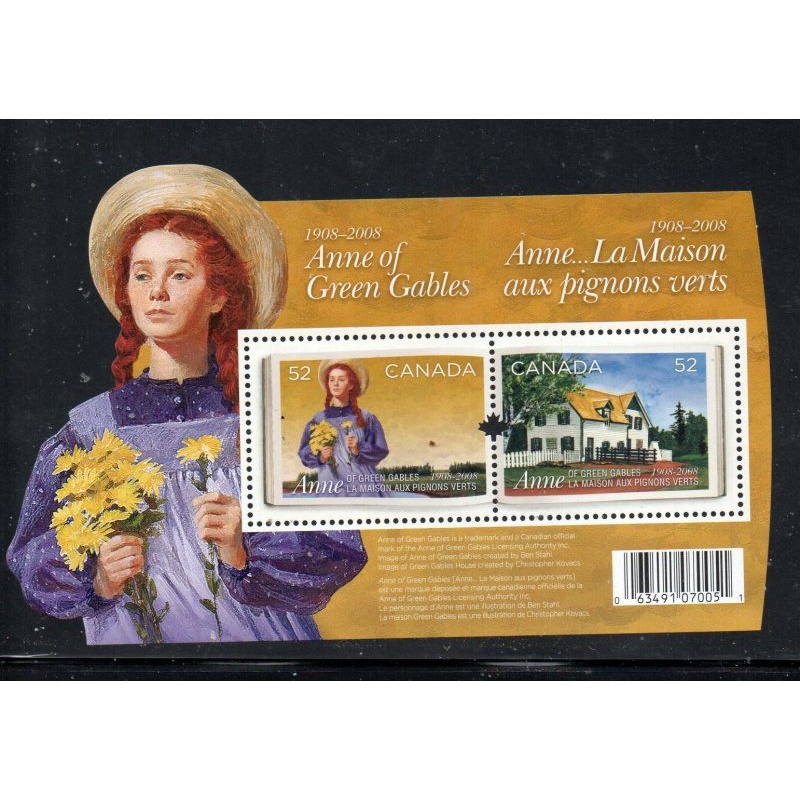 Canada Scott 2276  2008  Anne of Green Gables stamp sheet mint NH