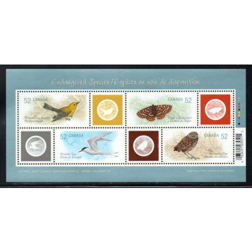 Canada Scott 2285 2008 Endangered Species stamp sheet mint NH