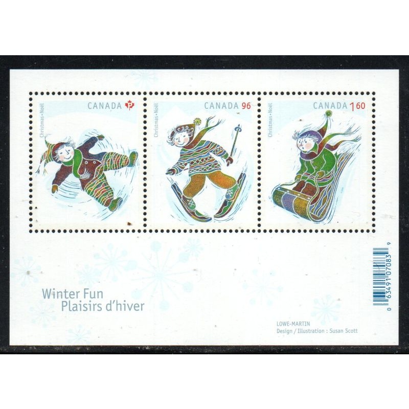 Canada Scott 2291 2008 Christmas stamp sheet mint NH