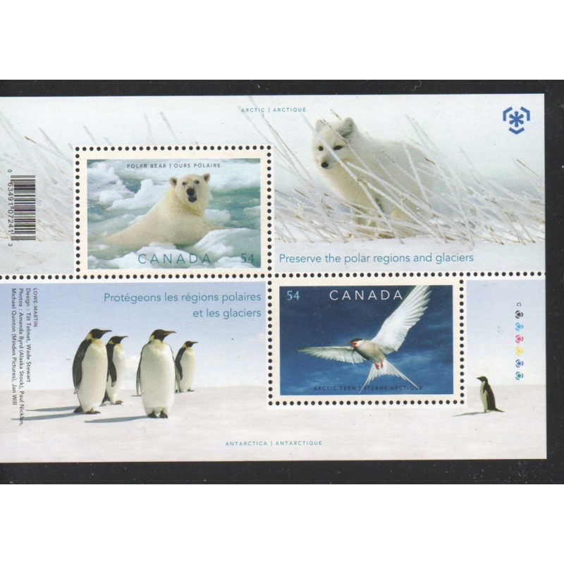 Canada Scott 2327b 2009 Polar  Preservation stamp sheet mint NH