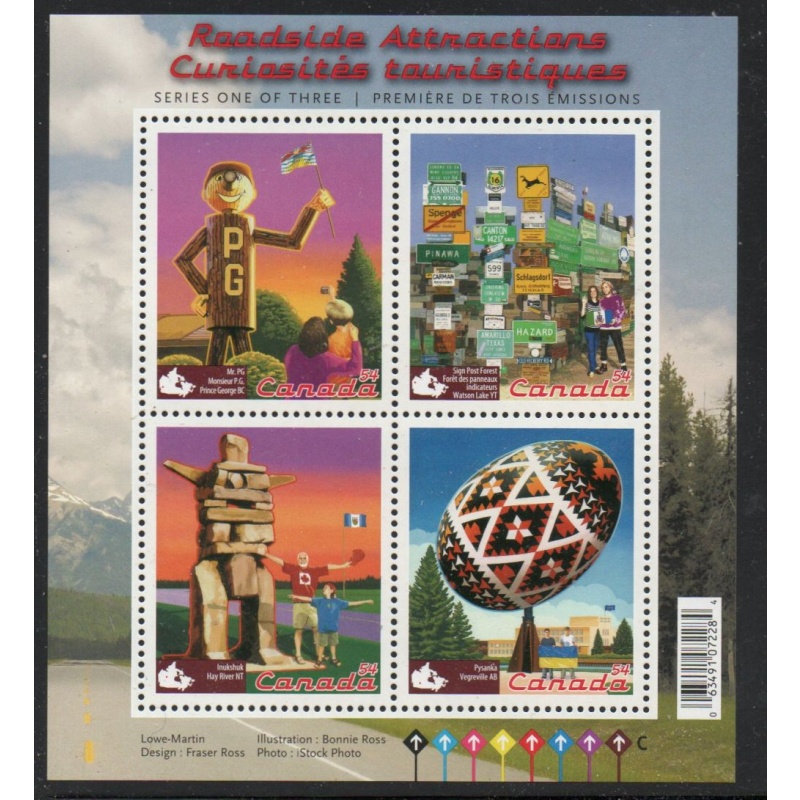 Canada Sc 2335 2009 Roadside Attractions stamp sheet mint NH