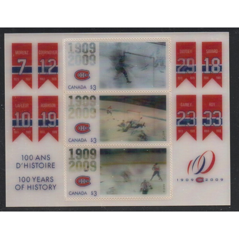 Canada Sc 2340 2009 Montreal Canadiens Anniversary stamp sheet mint NH