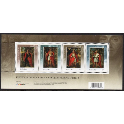 Canada Sc 2383b 2010  4 Indian Kings stamp sheet mint NH