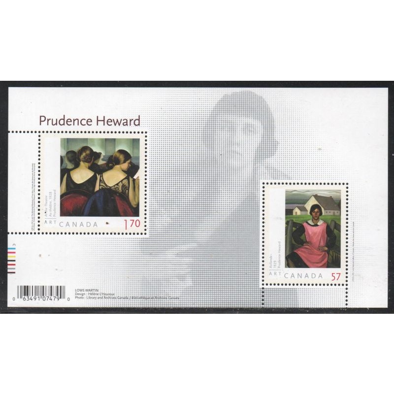 Canada Sc 2396 2010 Prudence Heward Paintings stamp sheet mint NH