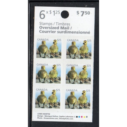 Canada Sc 2431a 2011 $1.25 Ducklings stamp booklet pane mint of 6  NH