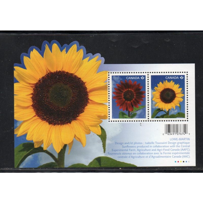 Canada Scott 2440 2011 Sunflowers stamp sheet mint NH