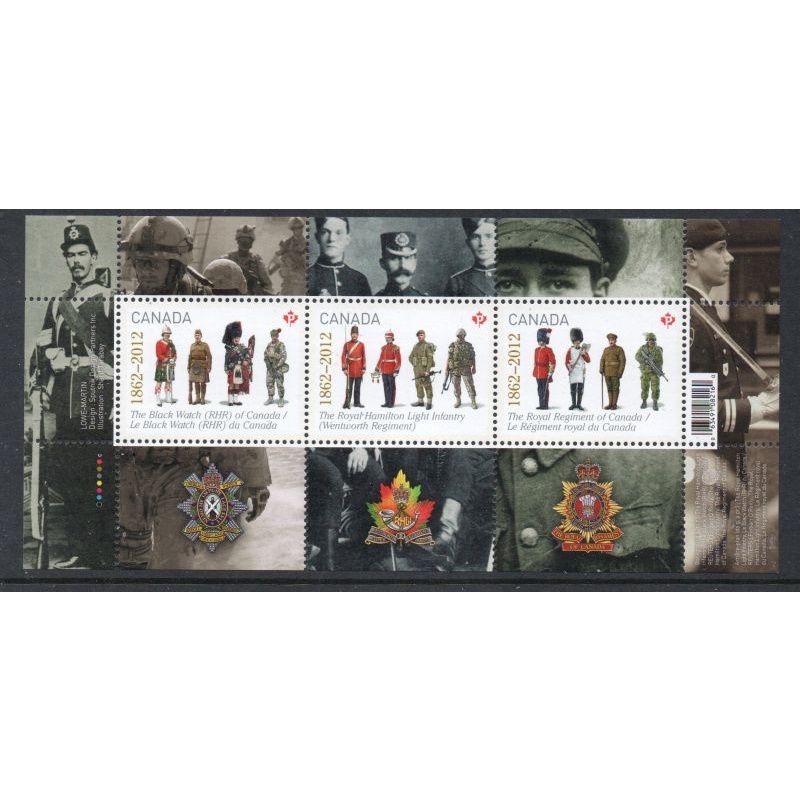 Canada Scott 2577 2012 Regiments stamp sheet mint NH
