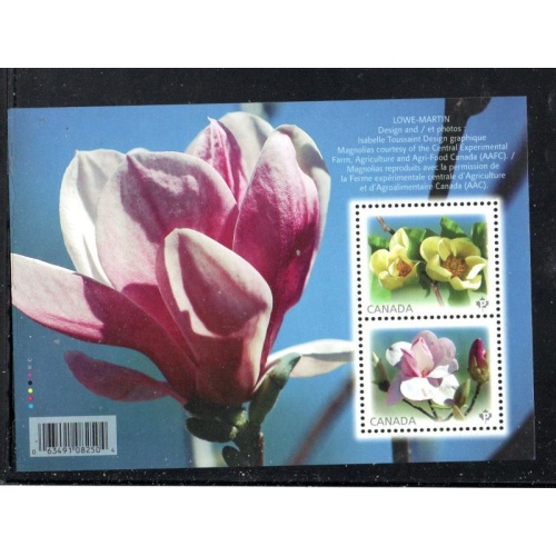 Canada Scott 2621 2013 Magnolias stamp sheet mint NH