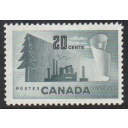 Canada Sc 316 1952 20c Forestry Industry stamp mint NH