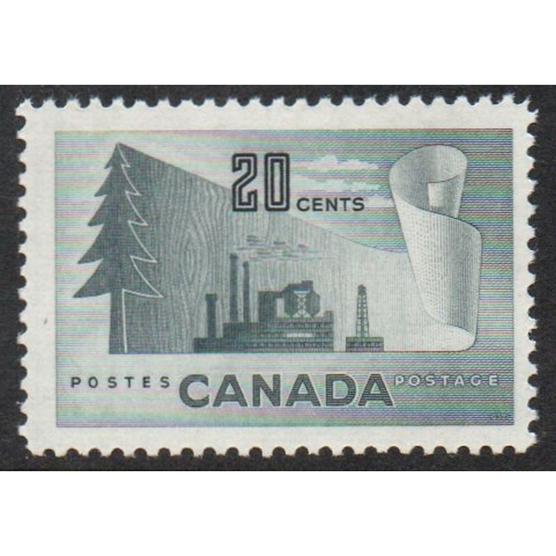 Canada Sc 316 1952 20c Forestry Industry stamp mint NH