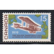 Canada Sc 494 1969 15c Alcock Brown Flight stamp mint NH