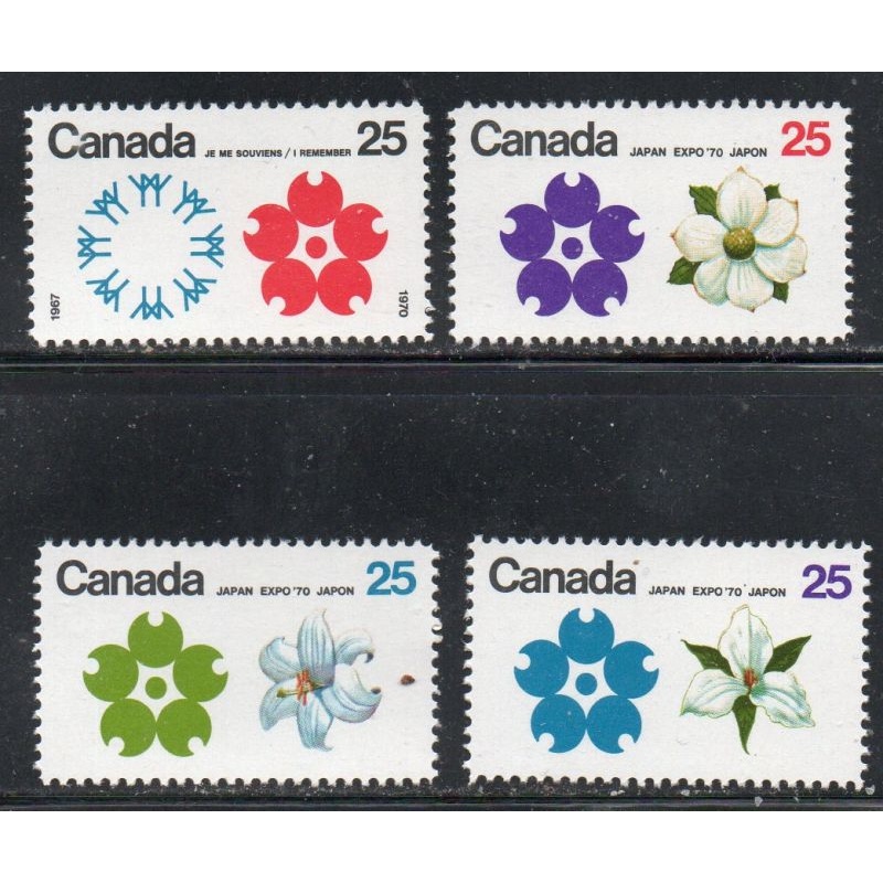Canada Sc 508-511 1970 Osaka Expo stamp set mint NH