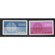 Canada Sc 513-514 1970 UN Anniversary stamp set mint NH