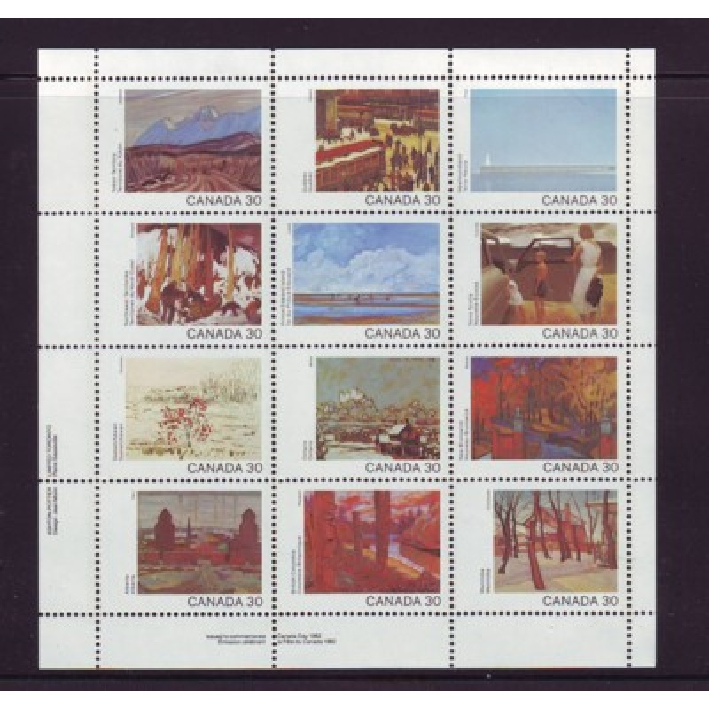 Canada Sc 966a 1982 30c Canada Day Paintings stamp sheet mint NH