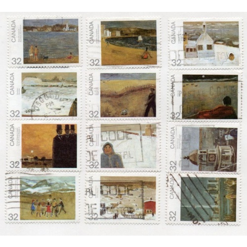 Canada  Sc 1016-1027 1984 Canada Day Lemieux Paintings stamp set used
