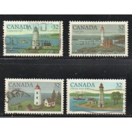 Canada  Sc 1032-1035 1984 Lighthouses stamp set used