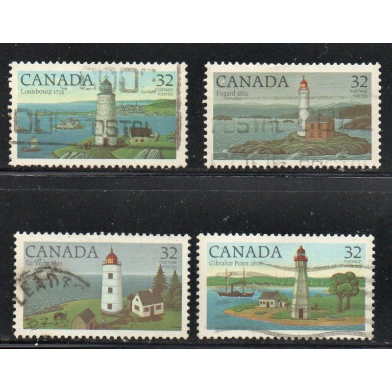 Canada  Sc 1032-1035 1984 Lighthouses stamp set used